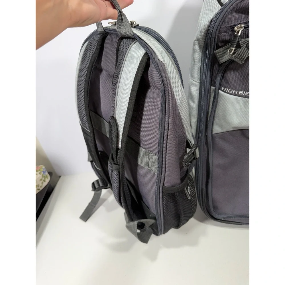 High Sierra AT3 Rolling Backpack Gray Charcoal 2 in 1 Carry On Luggage Bag